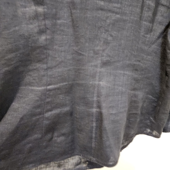 JONES NEW YORK Black 100% Linen Button Down Blouse size 12 - Picture 9 of 10